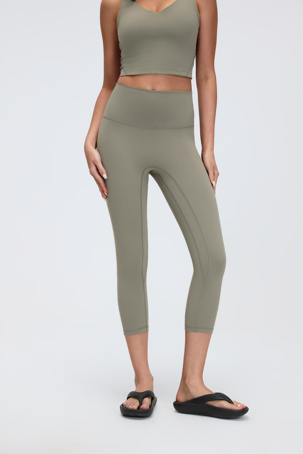 Buy 1, Get 1 Free - Tummy Tucking & Camel-Toe Proof Contour Petite 7/8 Leggings