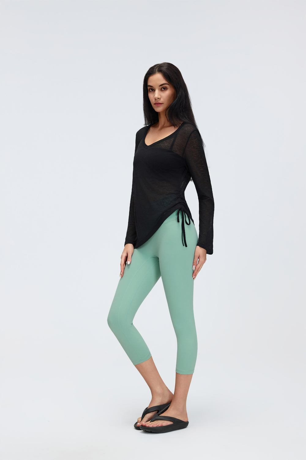 Buy 1, Get 1 Free - Tummy Tucking & Camel-Toe Proof Contour Petite 7/8 Leggings