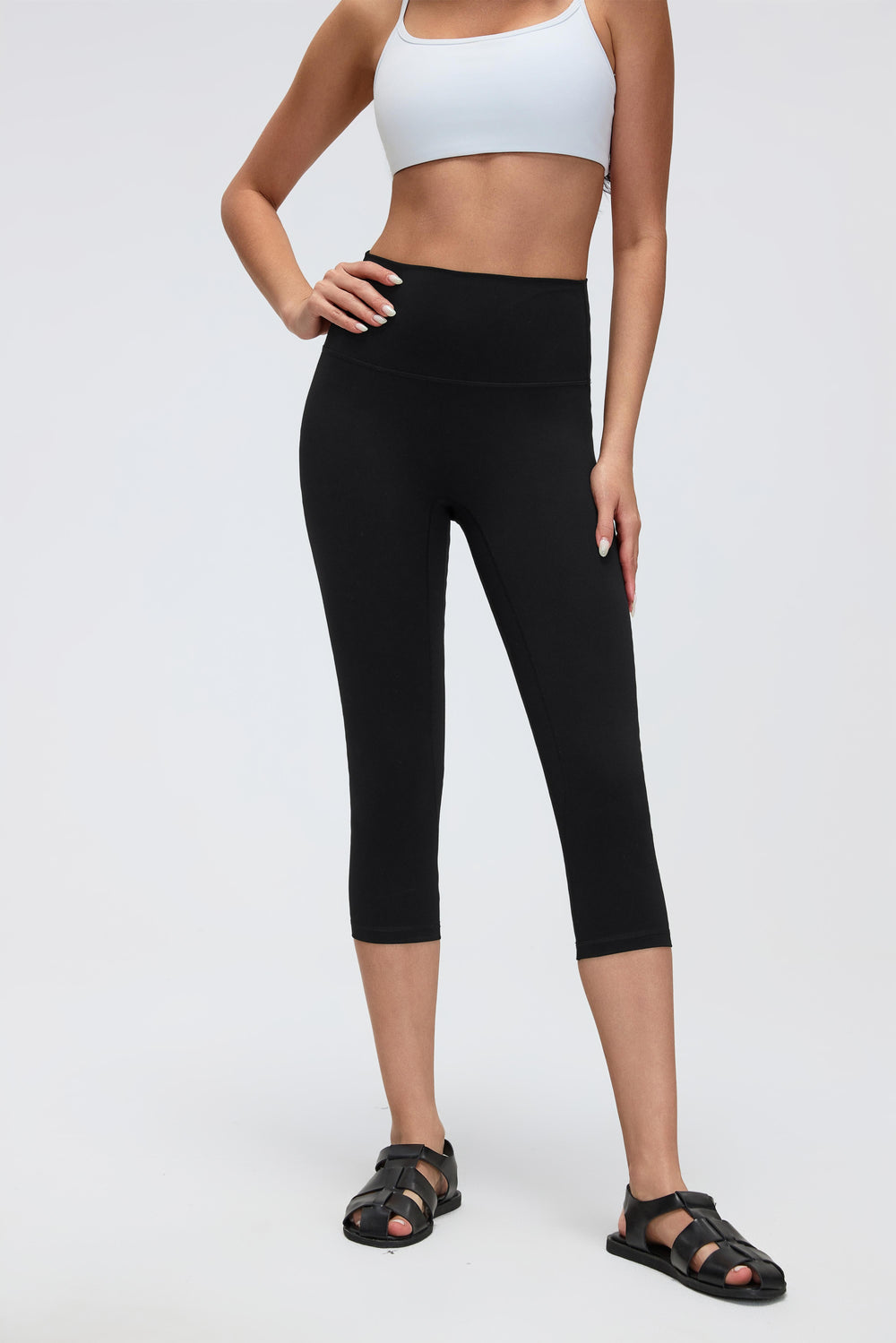 Buy 1, Get 1 Free - Tummy Tucking & Camel-Toe Proof Contour Petite 7/8 Leggings