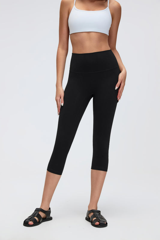Buy 1, Get 1 Free - Tummy Tucking & Camel-Toe Proof Contour Petite 7/8 Leggings