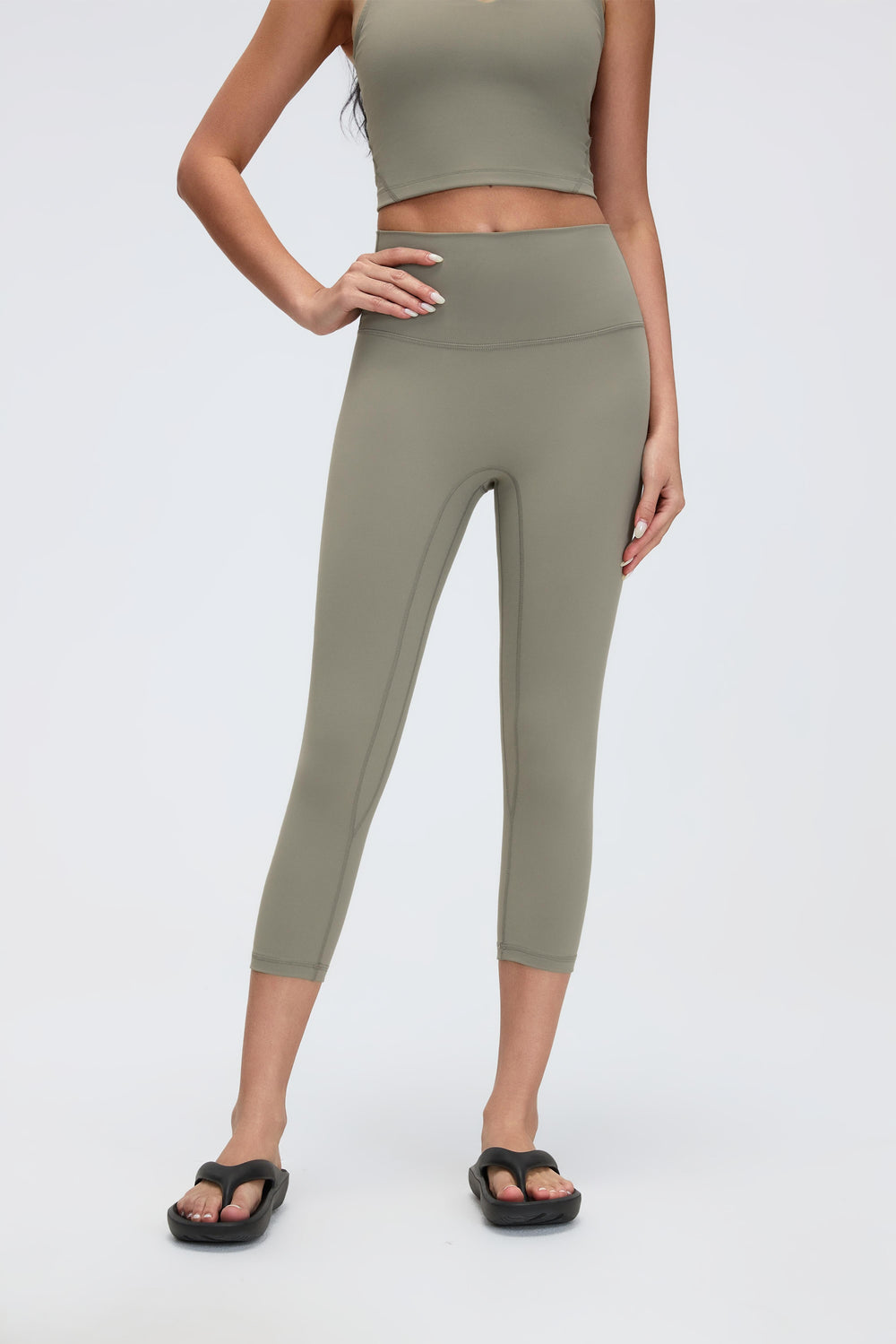 Buy 1, Get 1 Free - Tummy Tucking & Camel-Toe Proof Contour Petite 7/8 Leggings