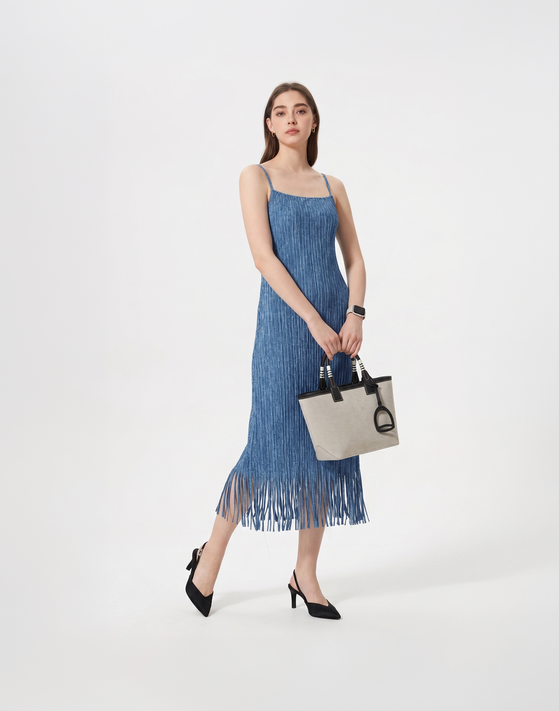Wrinkle-Free, Cooling & Breathable Free Size Cascade Pleated Dress