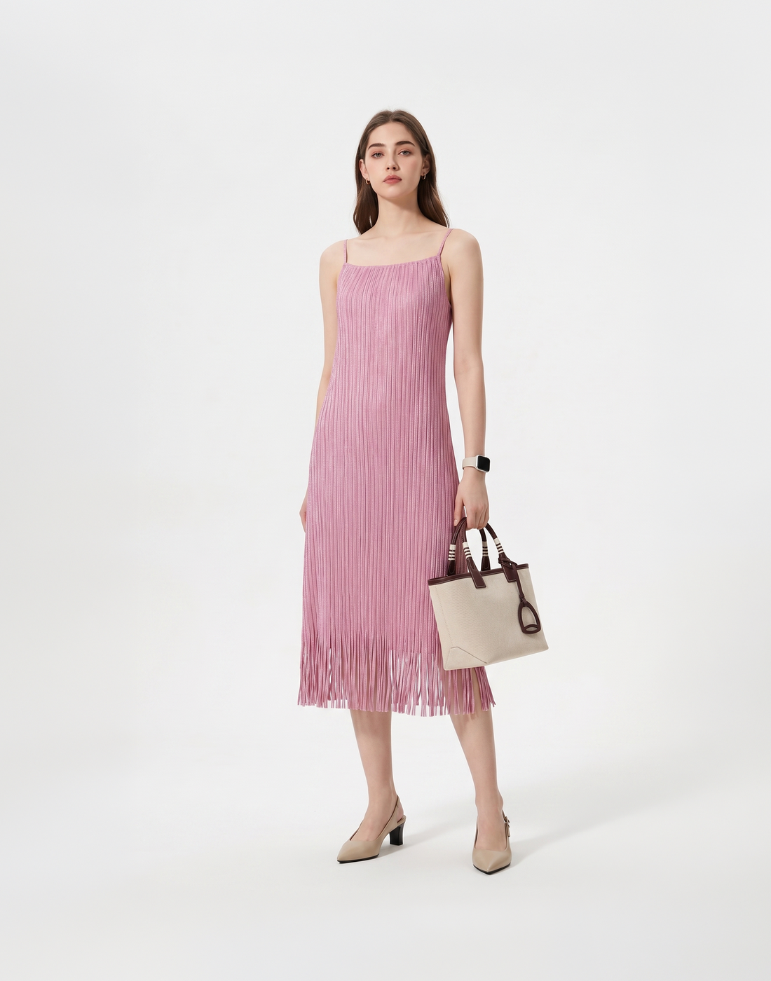 Wrinkle-Free, Cooling & Breathable Free Size Cascade Pleated Set