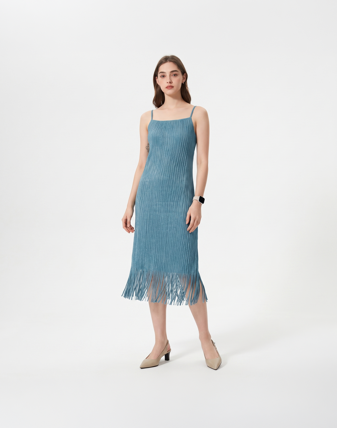 Wrinkle-Free, Cooling & Breathable Free Size Cascade Pleated Dress