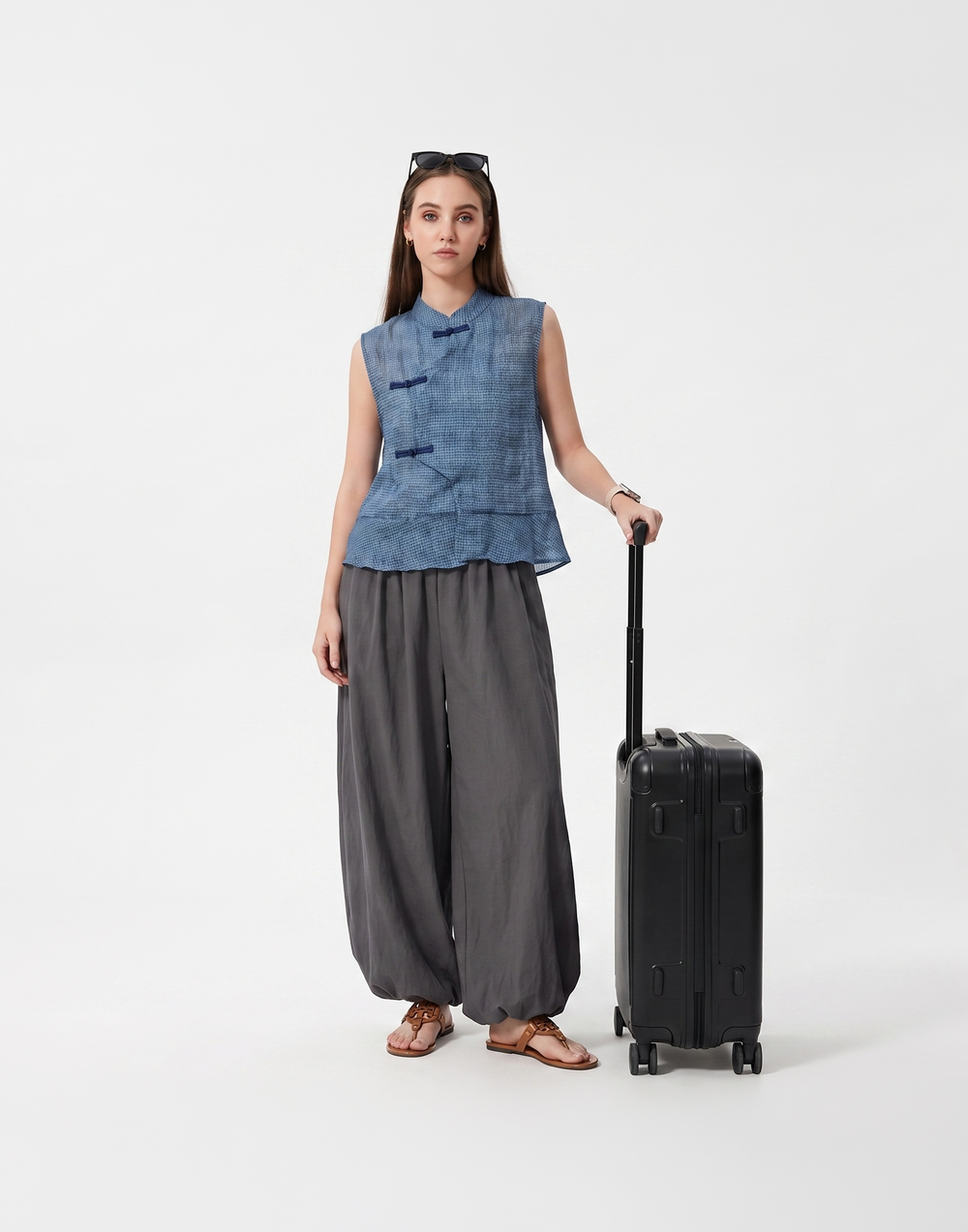 Cooling & Stretchy Air Balloon Pants With Elastic Waistband & Pockets