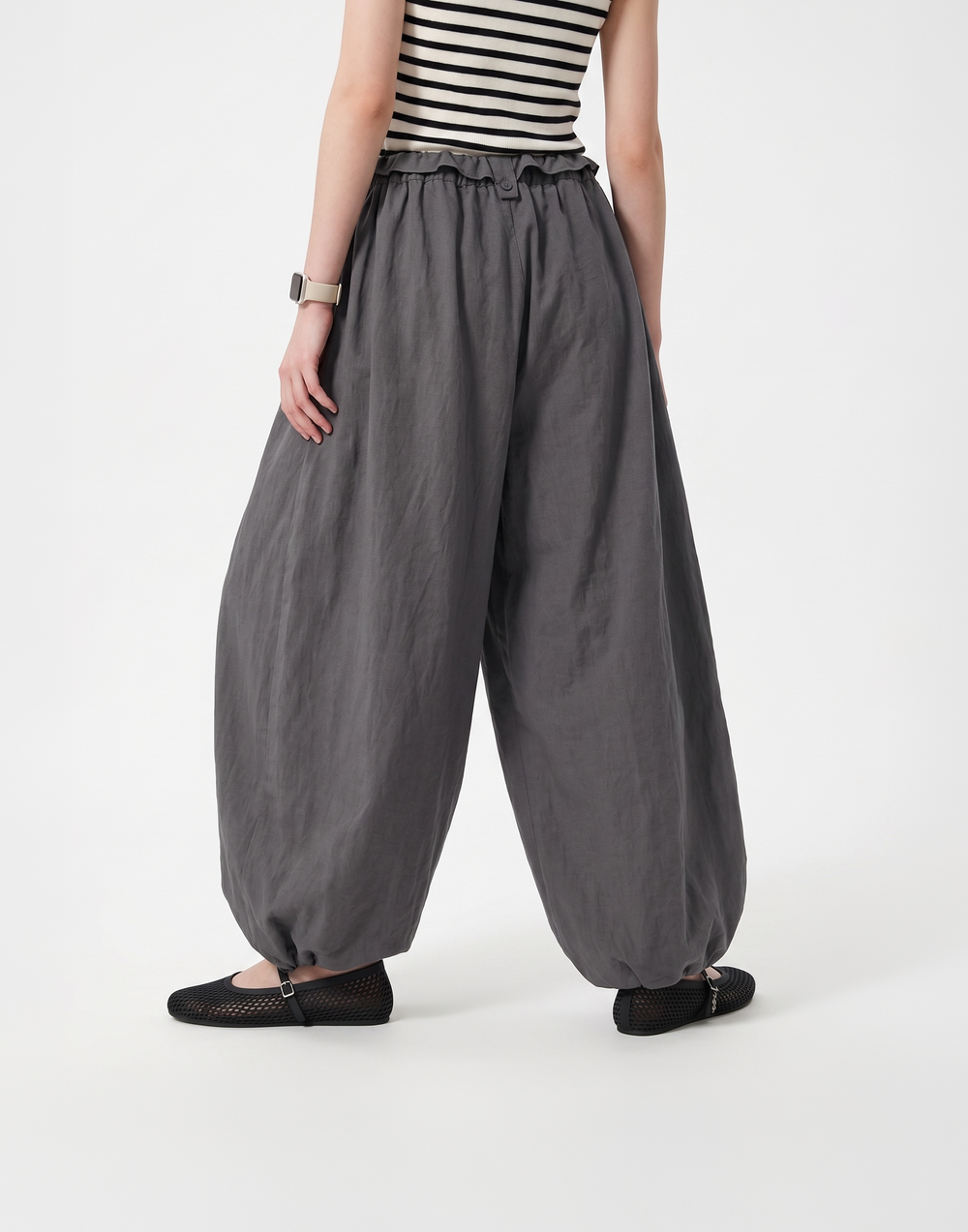 Cooling & Stretchy Air Balloon Pants With Elastic Waistband & Pockets