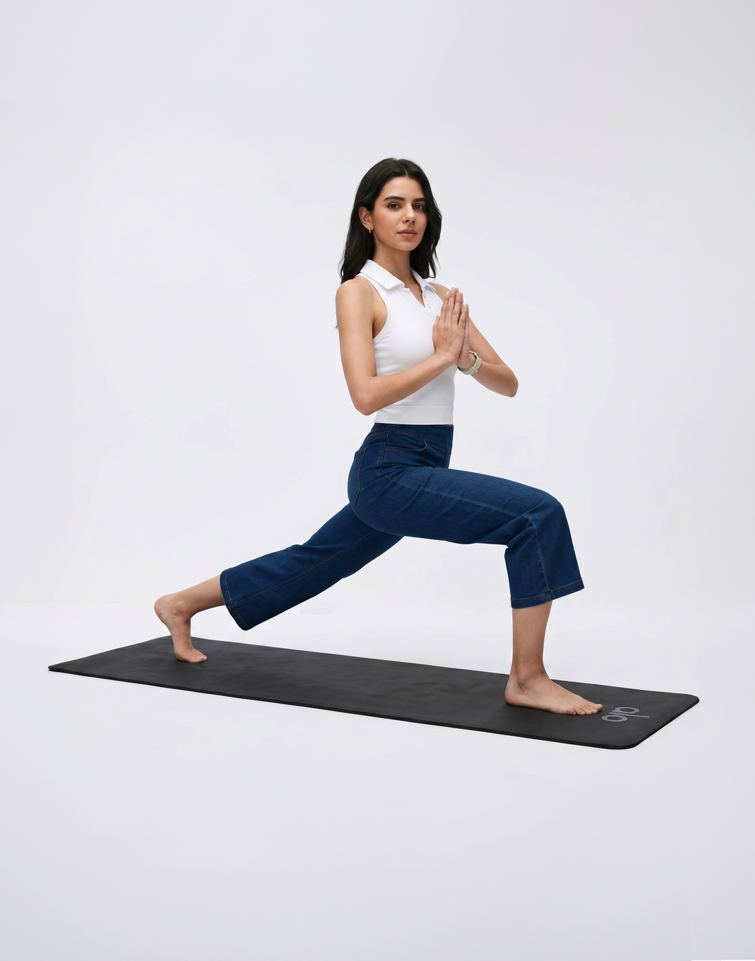 Cooling, Stretchy With Tummy Control Chill 7/8 Denim Pants - For Petites