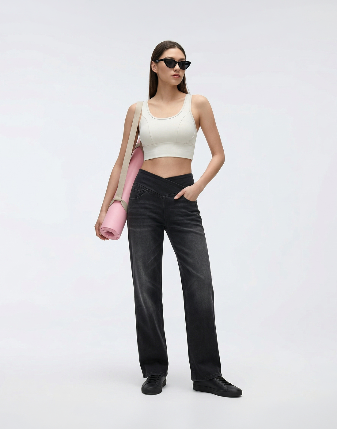 Cooling, Buttery Soft, Stretchy With Tummy Control Wide-Leg Snatch Jeans