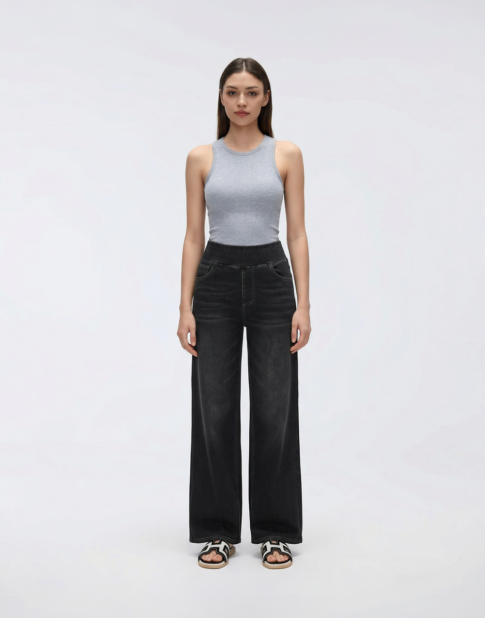 Cooling, Buttery Soft & Stretchy With Tummy Control Wide-Leg Corecontrol Jeans