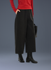 Wool Wrinkle-Free Haven Trousers With Elastic Waistband & Pockets - For Petites & Cold Climates