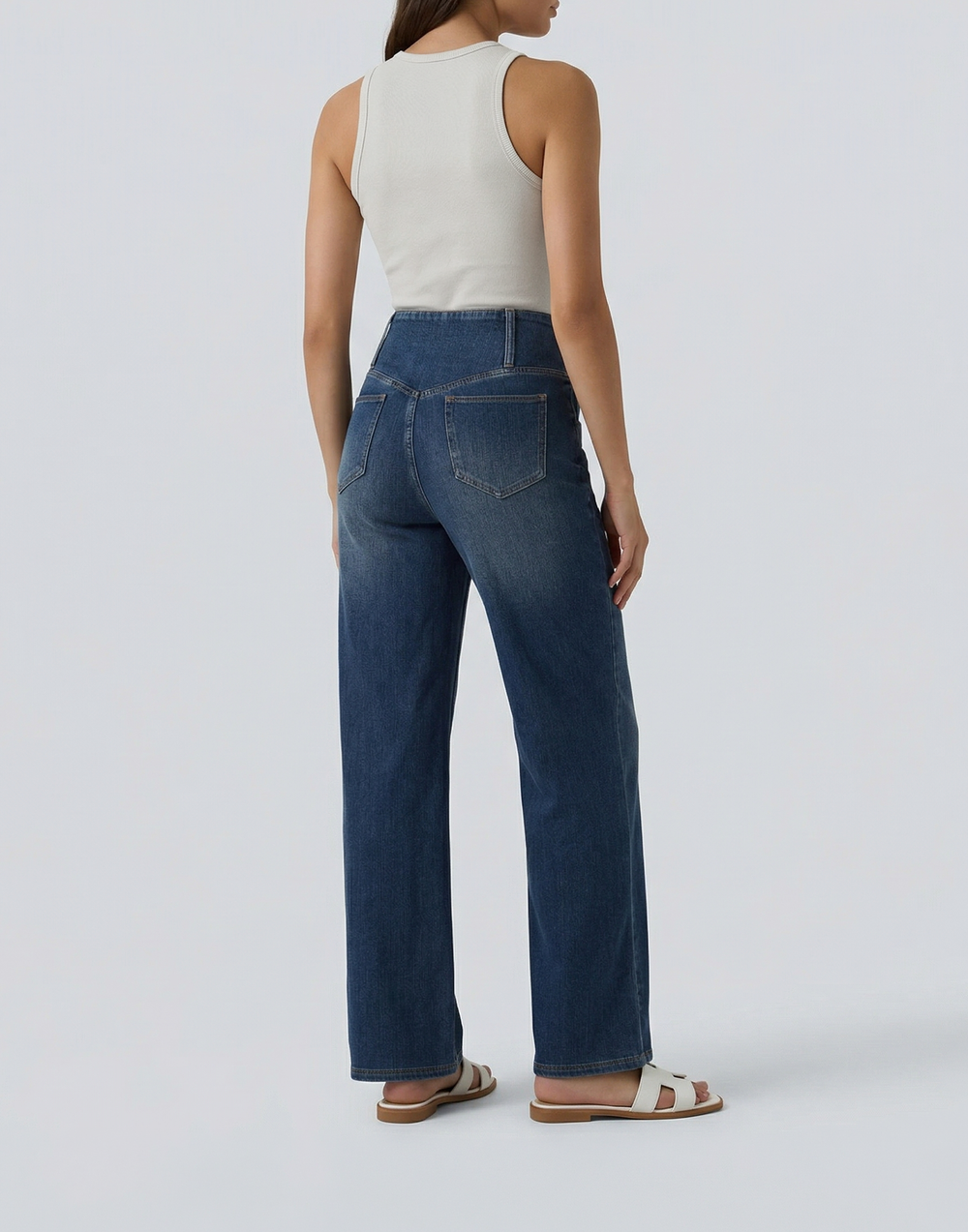 Cooling, Buttery Soft, Stretchy With Tummy Control Wide-Leg Snatch Jeans