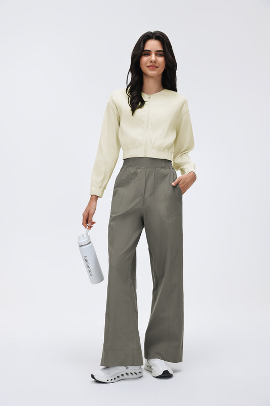 Wrinkle-Free, Cooling & Breathable FlexWork Pants With Stretchy High Waistband With Pockets