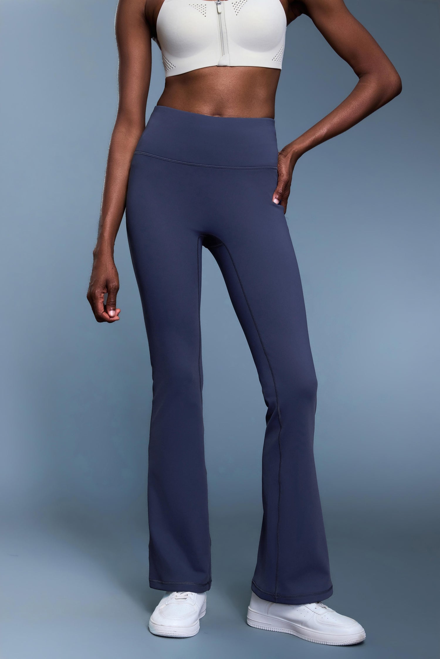 High-Waisted Camel-Toe Proof Thermal Flare Pants