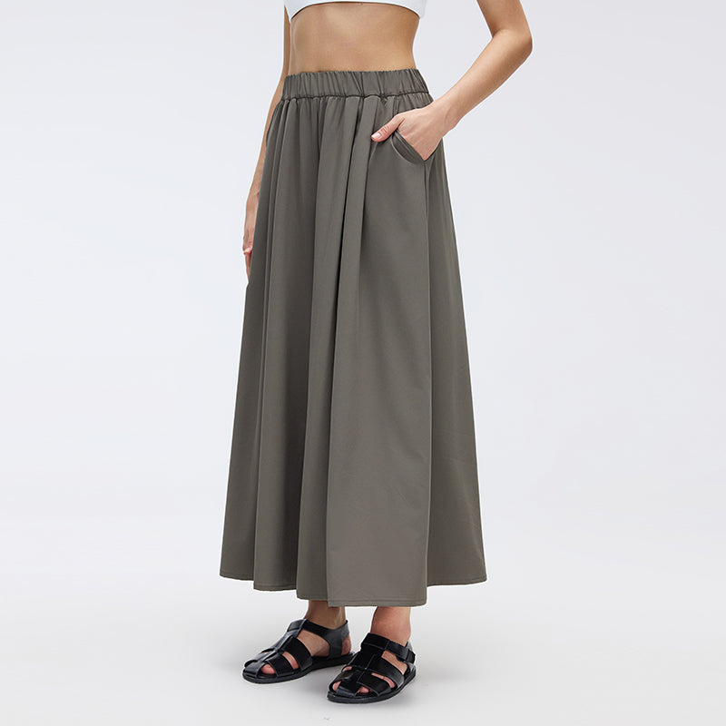 Wrinkle-Free, Cooling Midnight Pants With Stretchy Waistband & Pockets - For Petites
