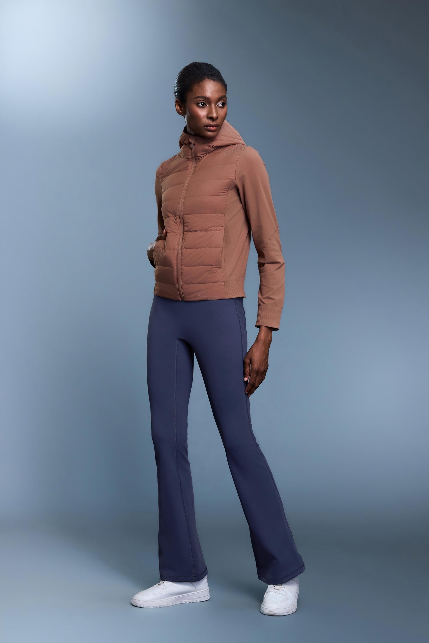 High-Waisted Camel-Toe Proof Thermal Flare Pants