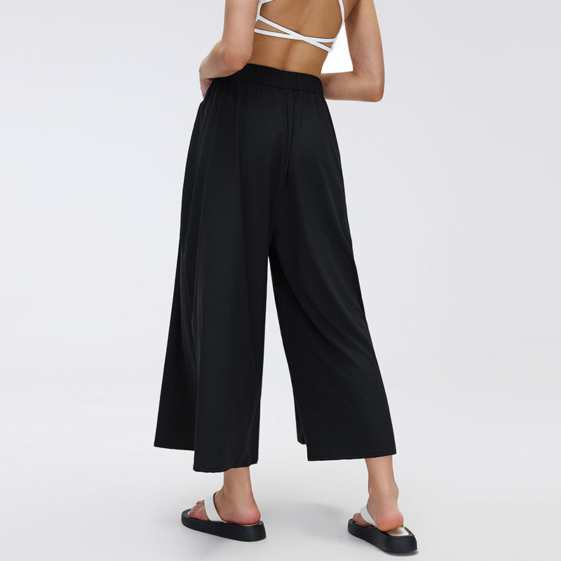 Wrinkle-Free, Cooling Midnight Pants With Stretchy Waistband & Pockets - For Petites