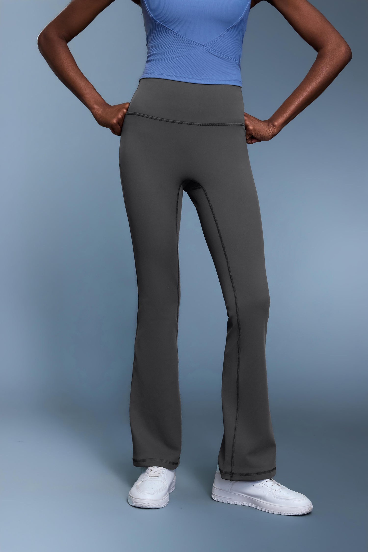 High-Waisted Camel-Toe Proof Thermal Flare Pants