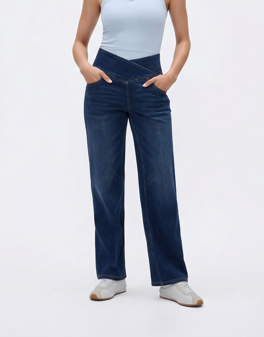 Cooling, Buttery Soft, Stretchy With Tummy Control Wide-Leg Snatch Jeans