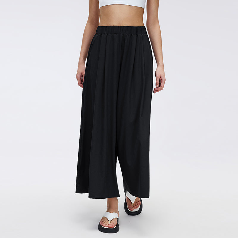 Wrinkle-Free, Cooling Midnight Pants With Stretchy Waistband & Pockets - For Petites