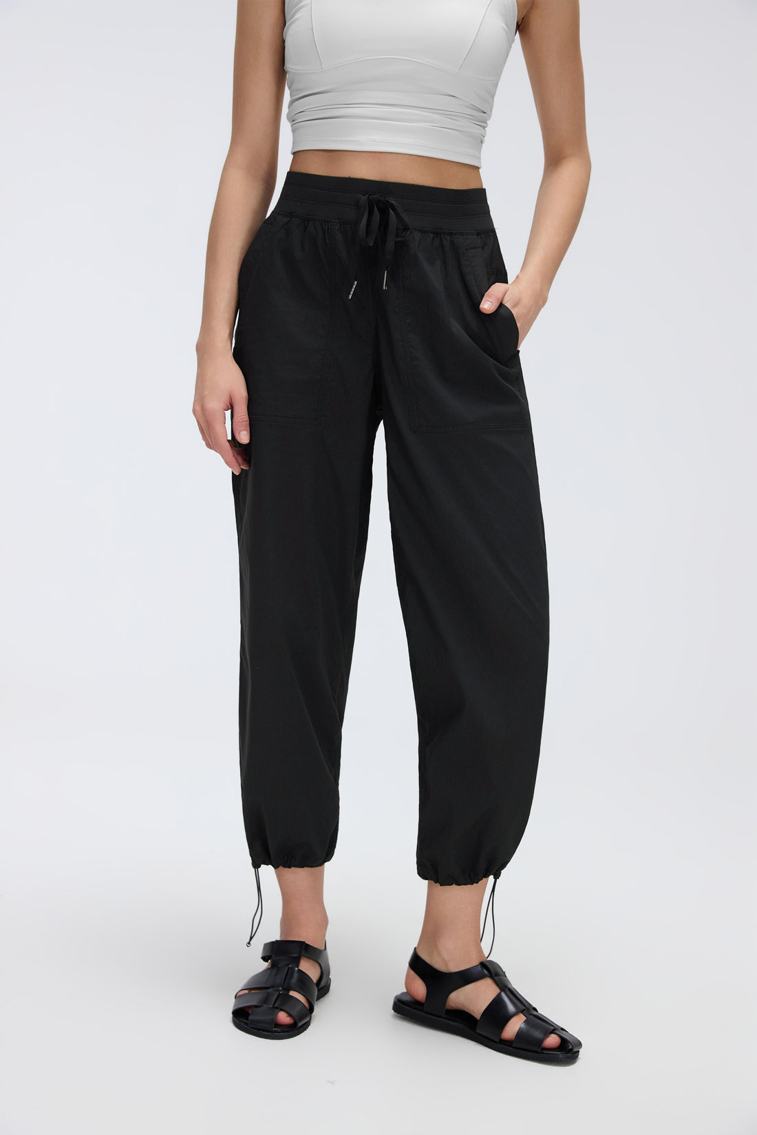 2-In-1 Wrinkle-Free, Cooling & Stretchable Tummy Control Swap Pants With 4 Pockets - For Petities