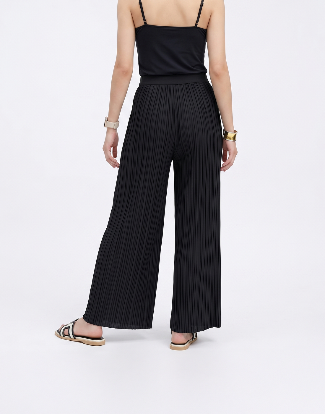 Cooling, Wrinkle-Free With Stretchy Waistband Timeless Trousers With Pockets
