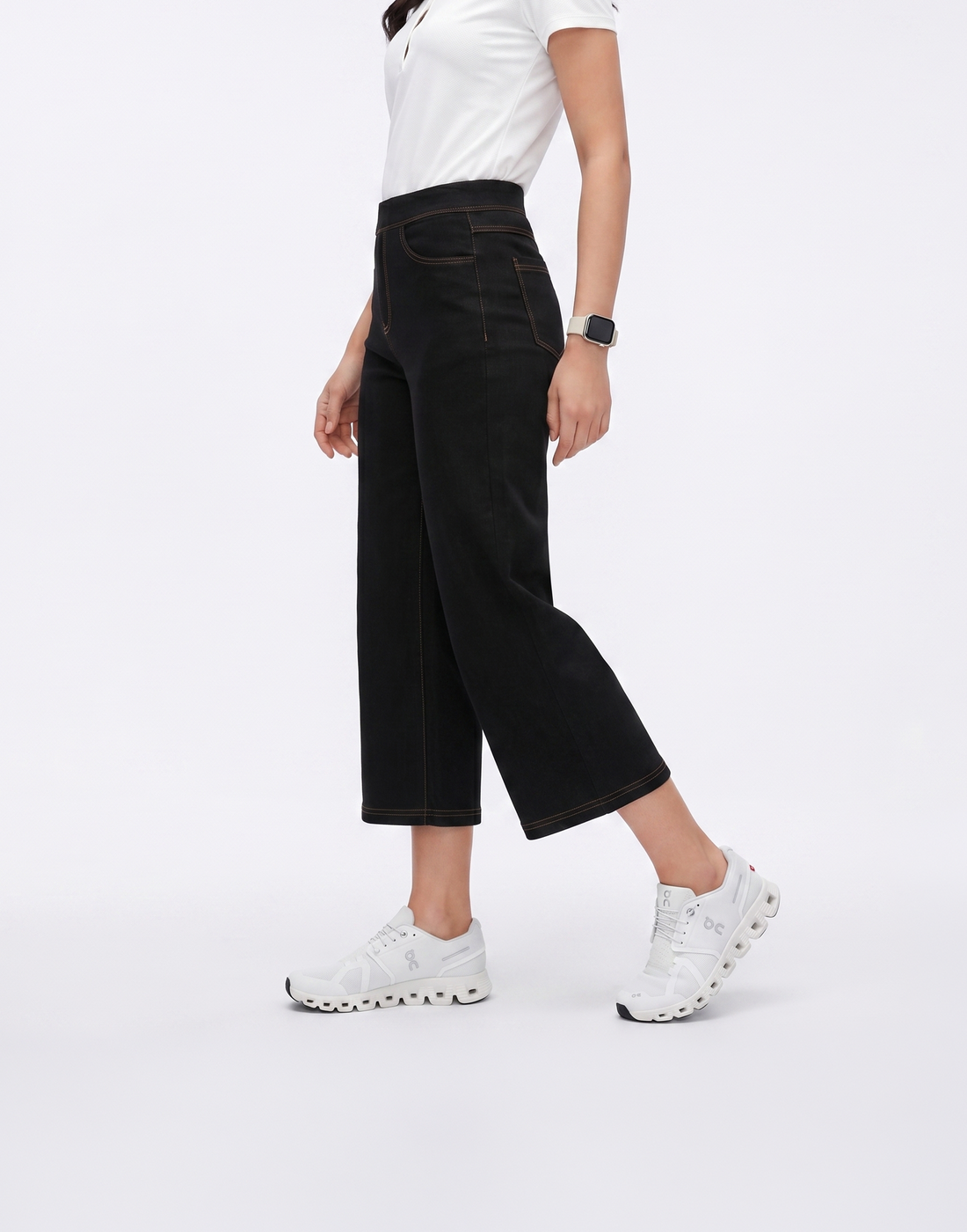 Cooling, Stretchy With Tummy Control Chill 7/8 Denim Pants - For Petites