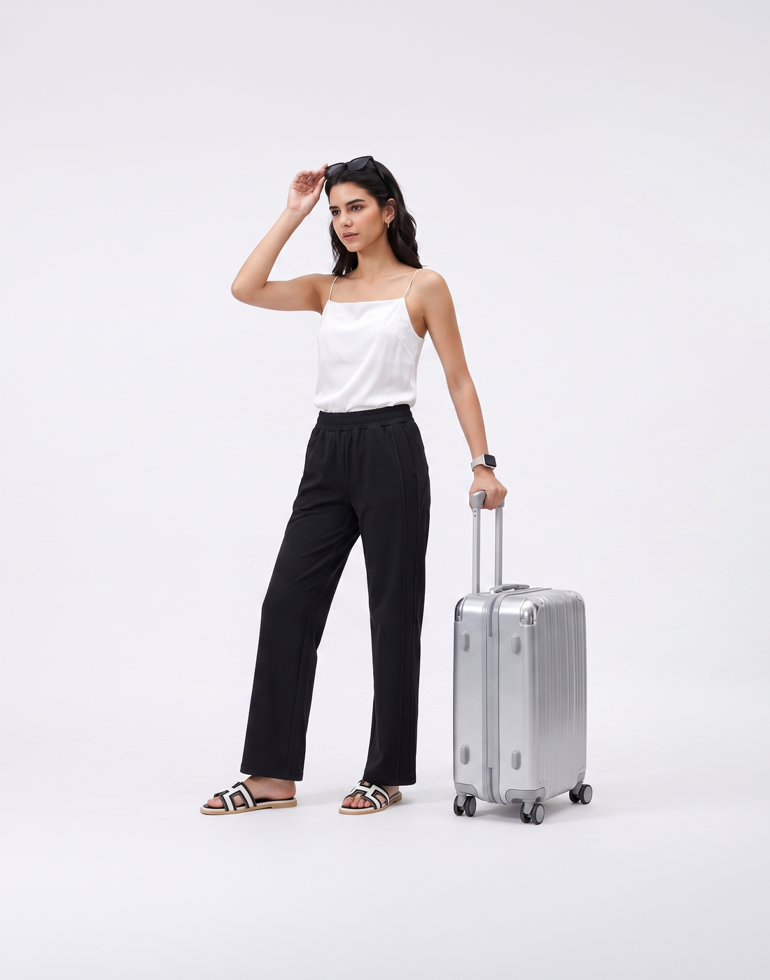 Cooling, Breathable & Tummy Tucking Jetset Lounge Pants With Elastic Waistband