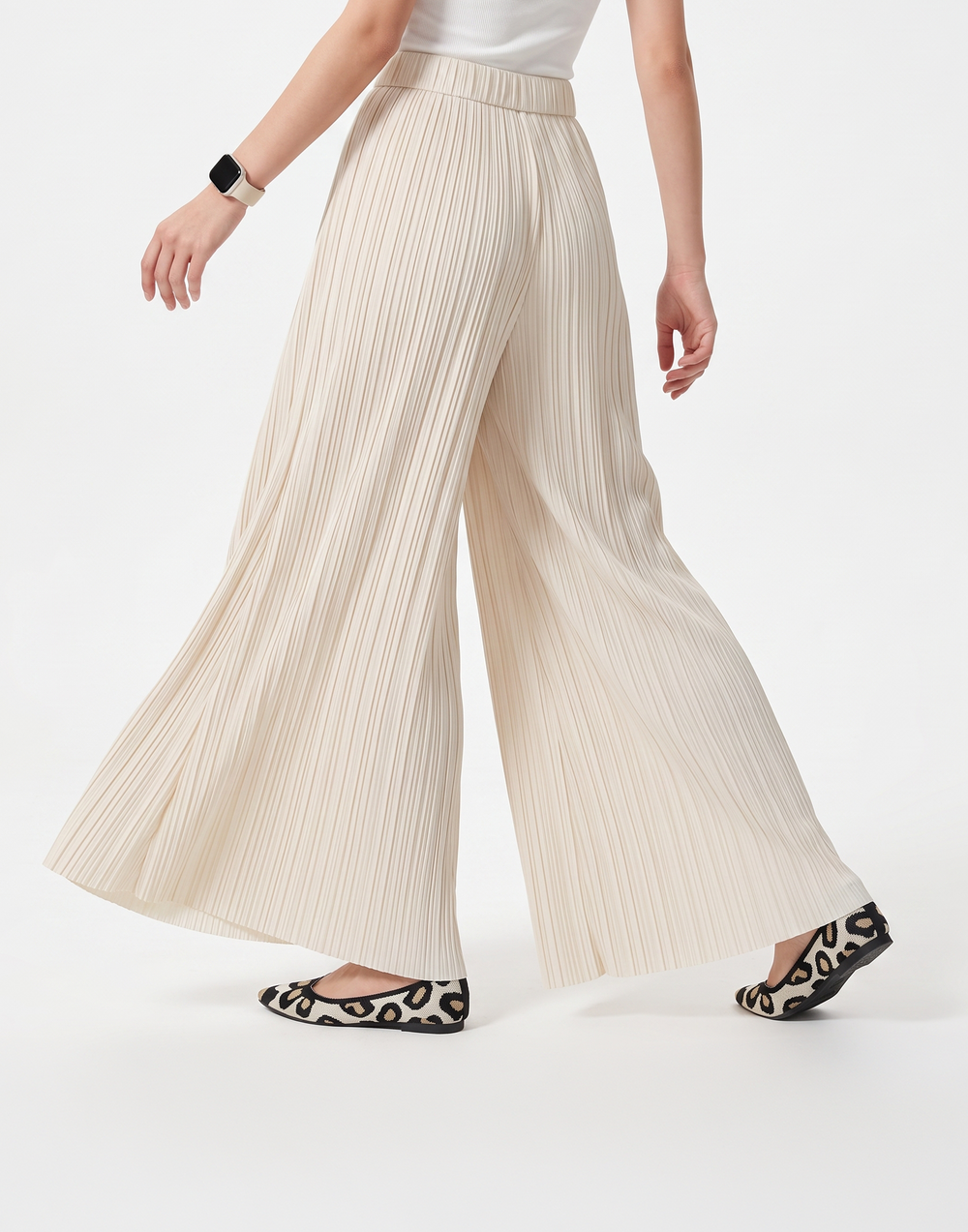 Wrinkle-Free, Cooling & Breathable Free Size Avenue Pants With Stretchy Waistband & Pockets