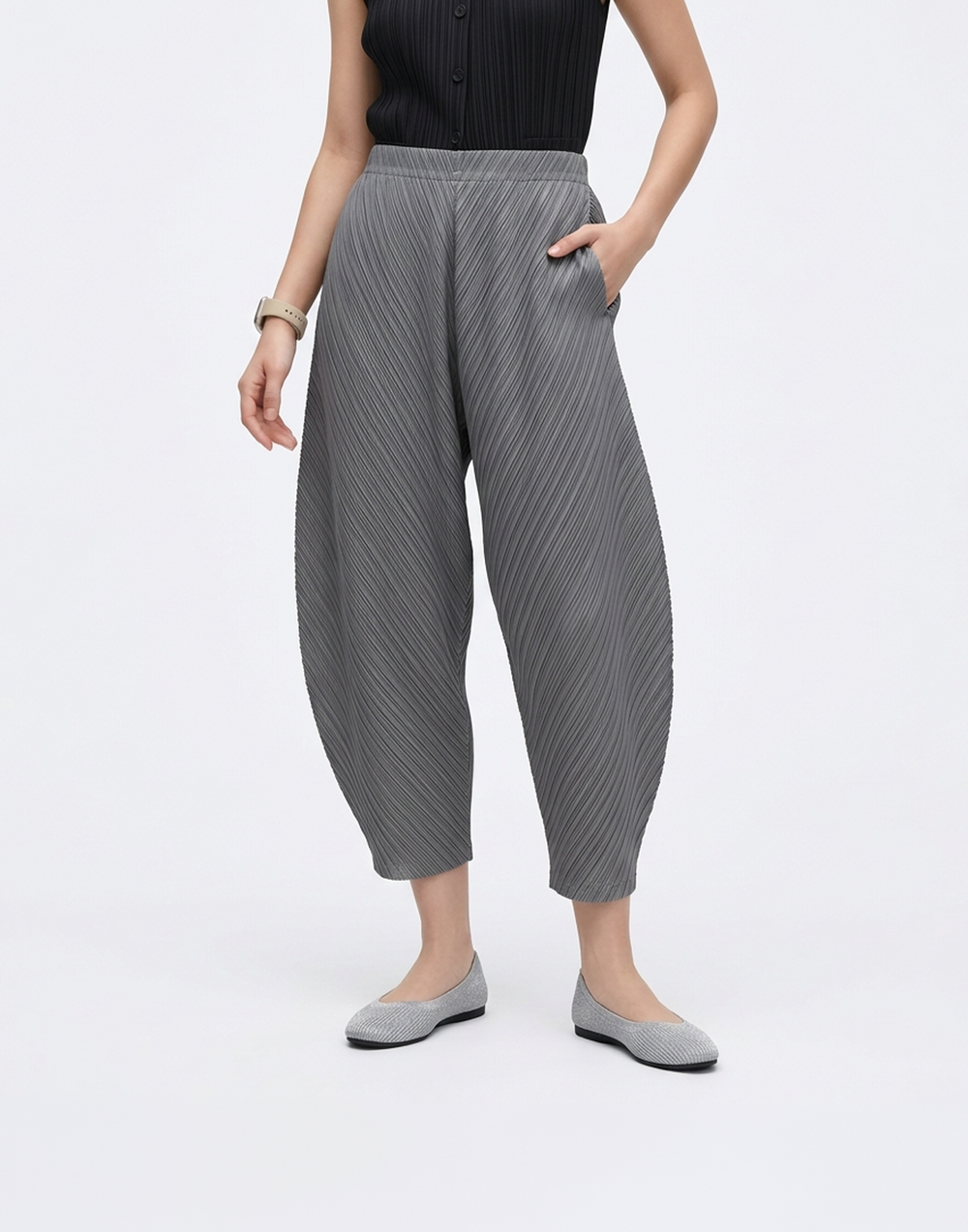 Wrinkle-Free, Cooling & Breathable Billow Pants With Elastic Waistband