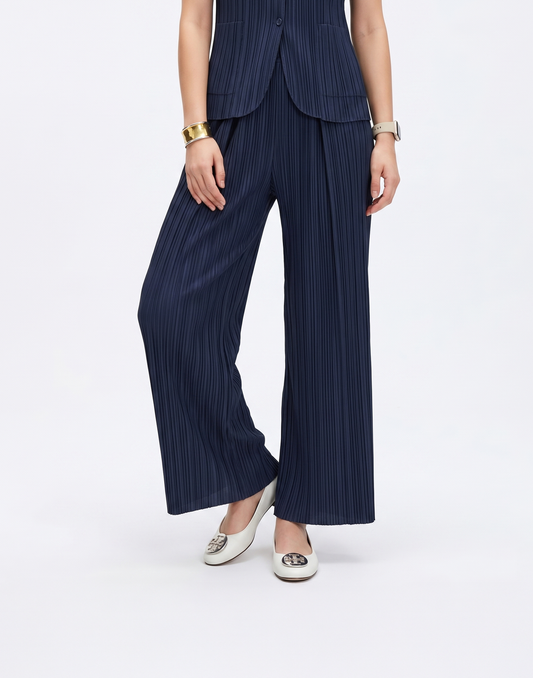 Cooling, Wrinkle-Free With Stretchy Waistband Timeless Trousers With Pockets