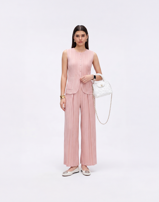 Cooling, Wrinkle-Free With Stretchy Waistband Timeless Trousers With Pockets