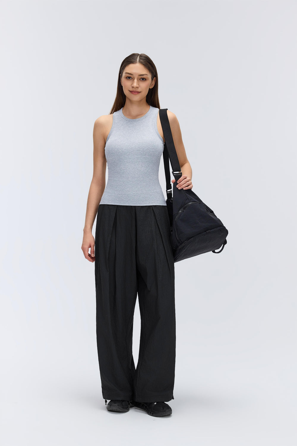 Cooling & Stretchable Tummy Control Refined Pants With Pockets With Adjustable Hems