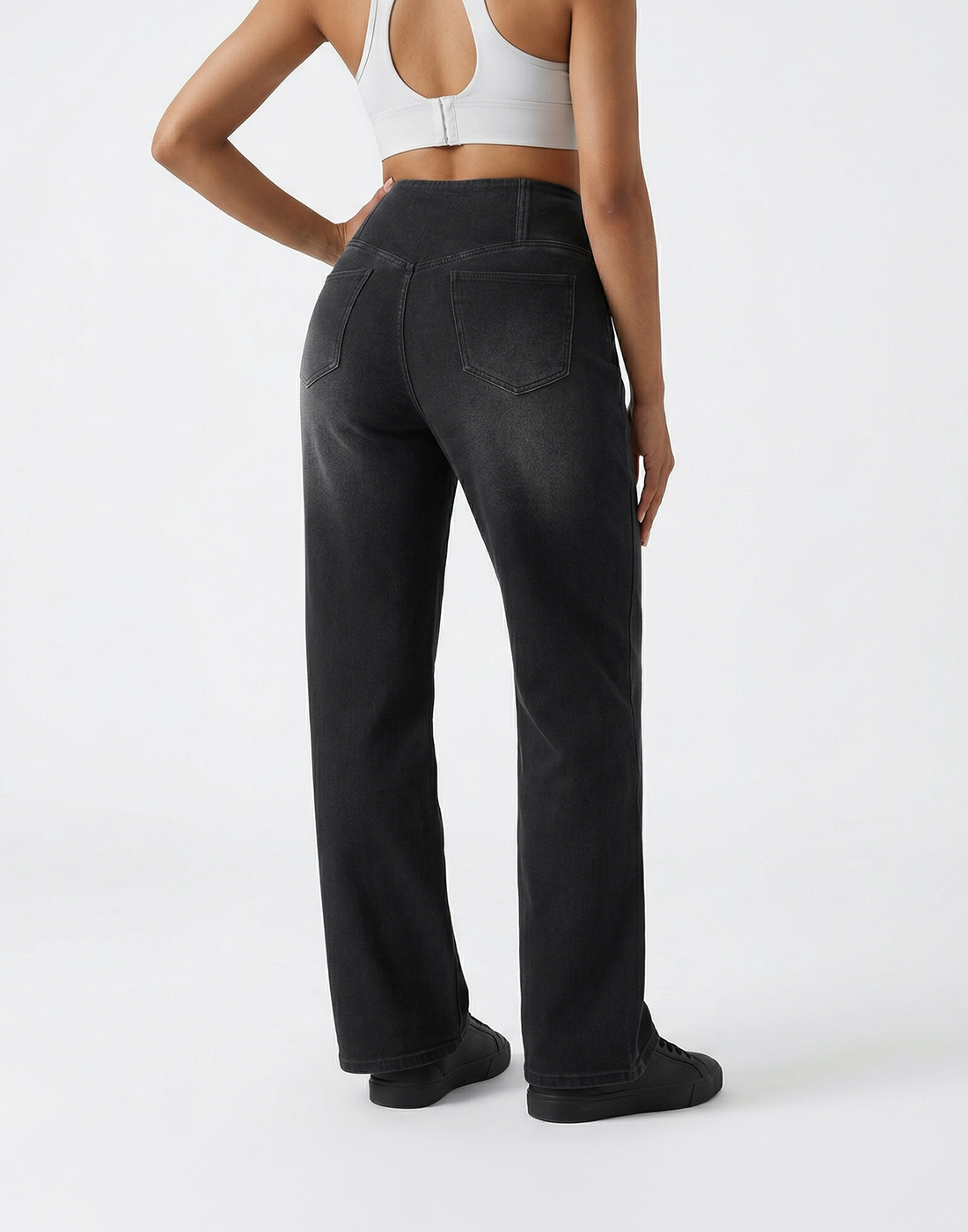 Cooling, Buttery Soft, Stretchy With Tummy Control Wide-Leg Snatch Jeans