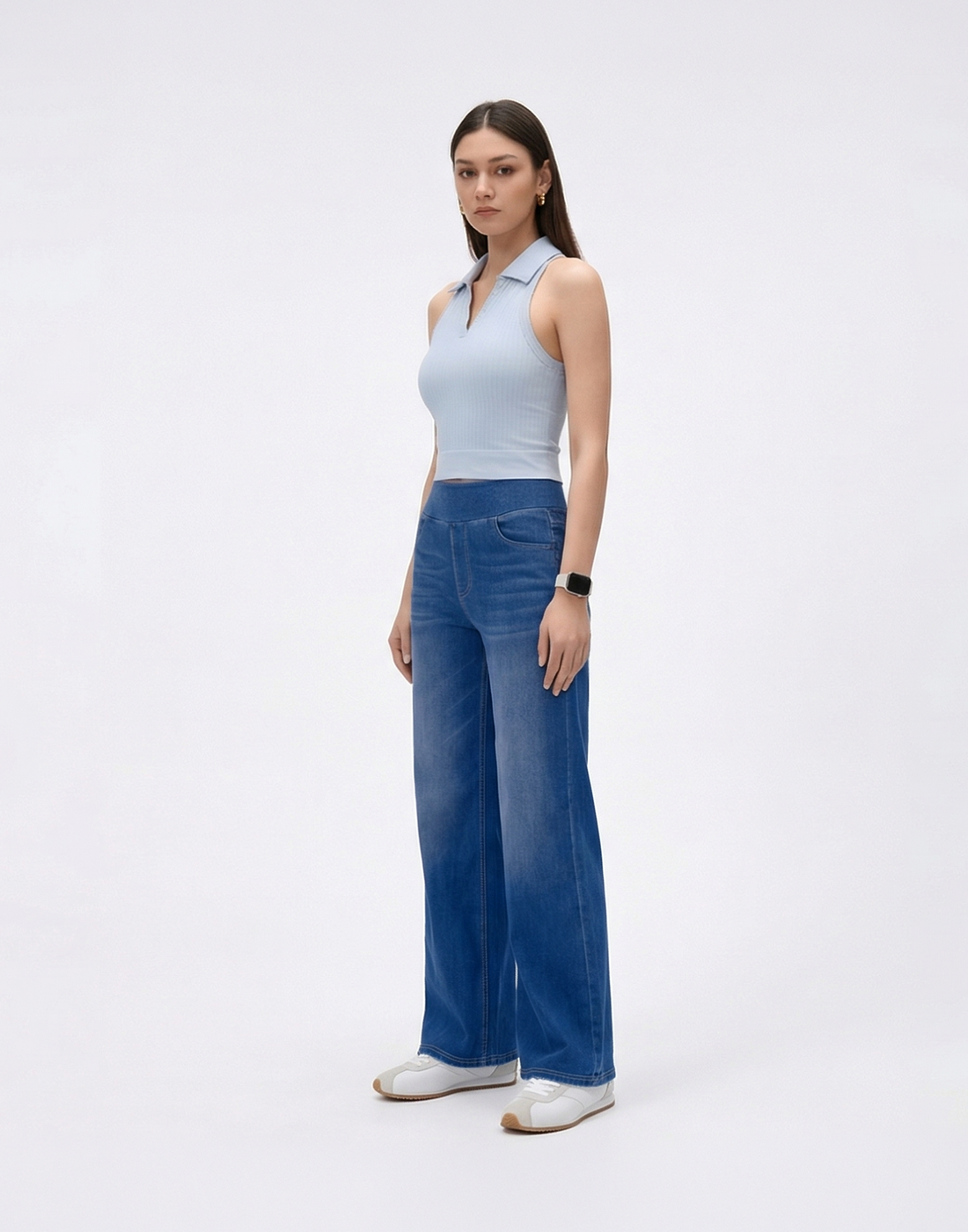Cooling, Buttery Soft & Stretchy With Tummy Control Wide-Leg Corecontrol Jeans