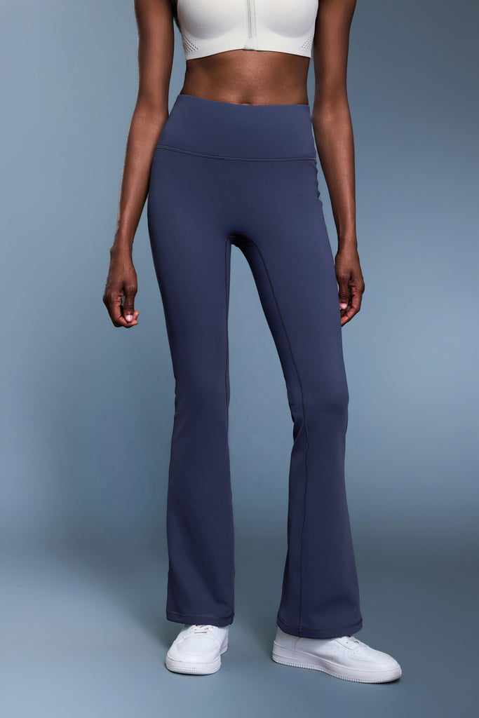 High-Waisted Camel-Toe Proof Thermal Flare Pants - For Cold Climate