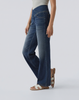 Cooling, Buttery Soft, Stretchy With Tummy Control Wide-Leg Snatch Jeans