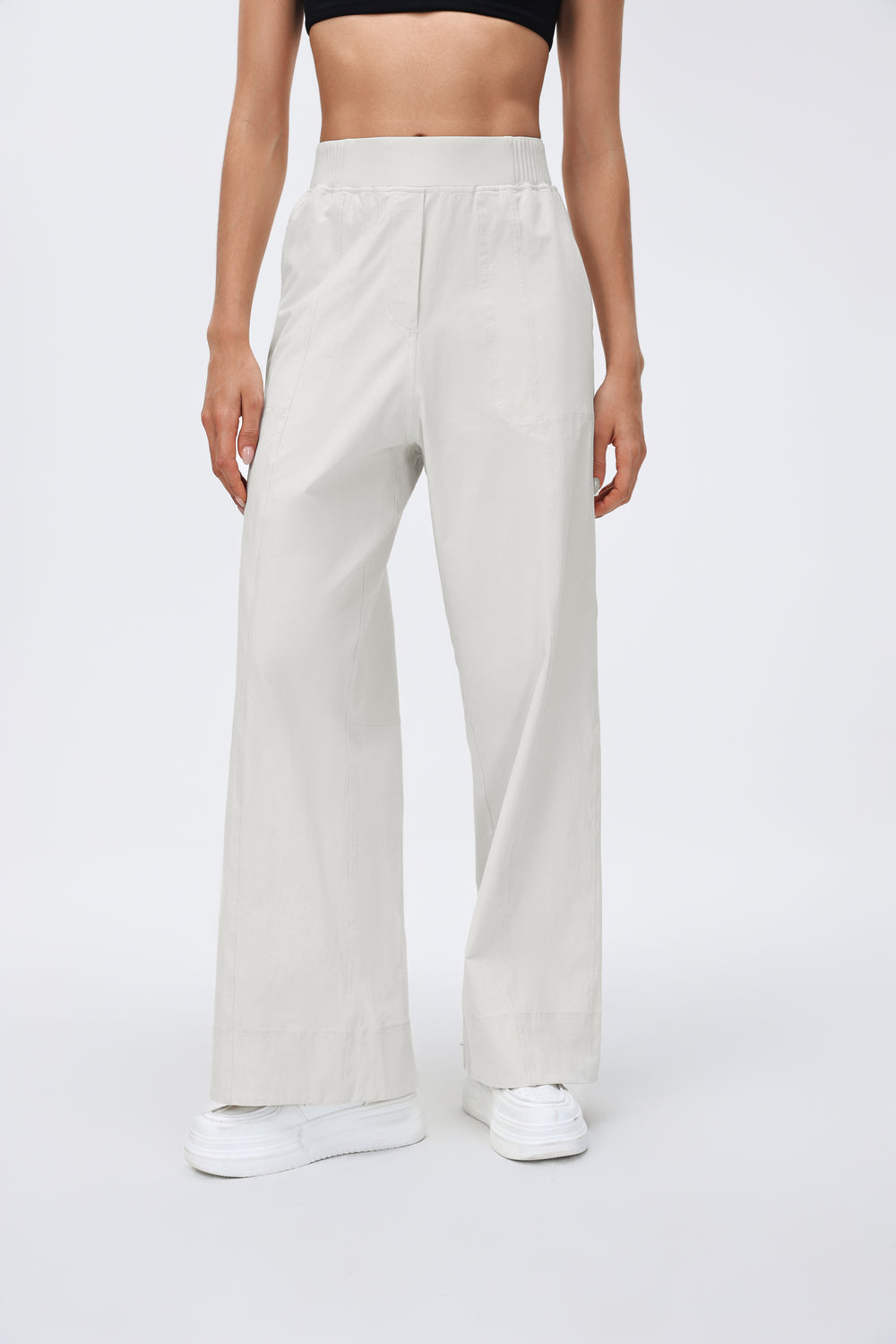 Wrinkle-Free, Cooling & Breathable FlexWork Pants With Stretchy High Waistband With Pockets