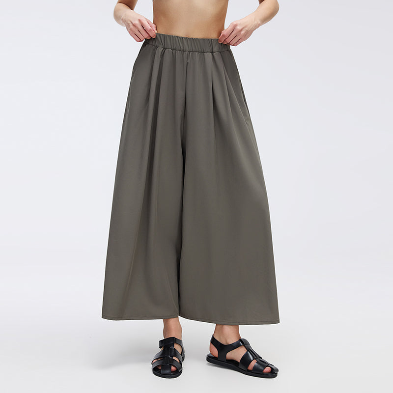 Wrinkle-Free, Cooling Midnight Pants With Stretchy Waistband & Pockets - For Petites