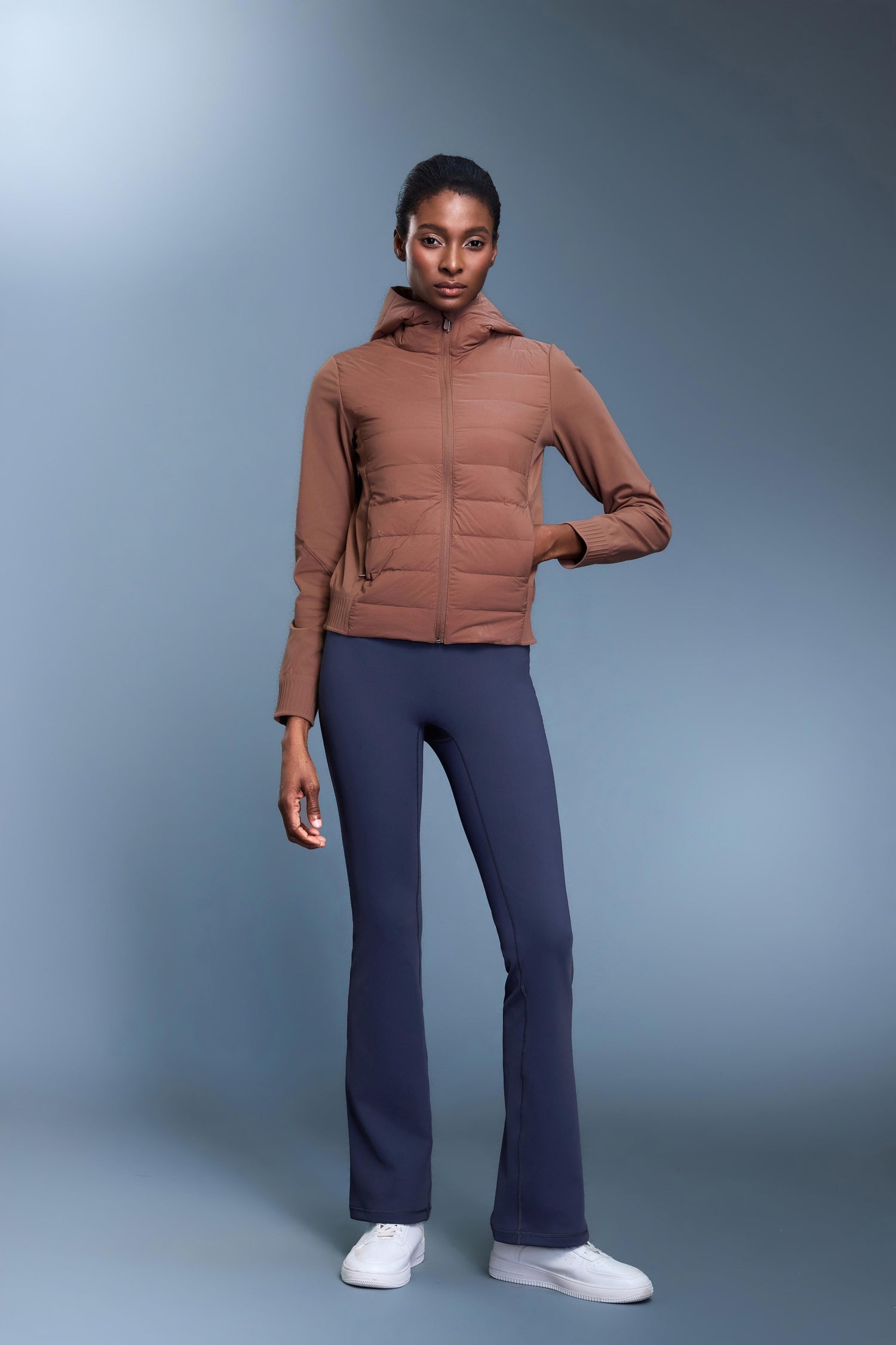 High-Waisted Camel-Toe Proof Thermal Flare Pants