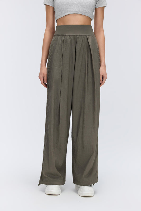 Cooling & Stretchable Tummy Control Refined Pants With Pockets With Adjustable Hems