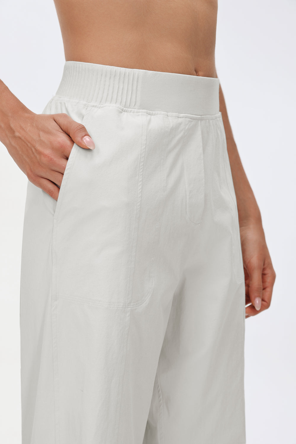 Wrinkle-Free, Cooling & Breathable FlexWork Pants With Stretchy High Waistband With Pockets