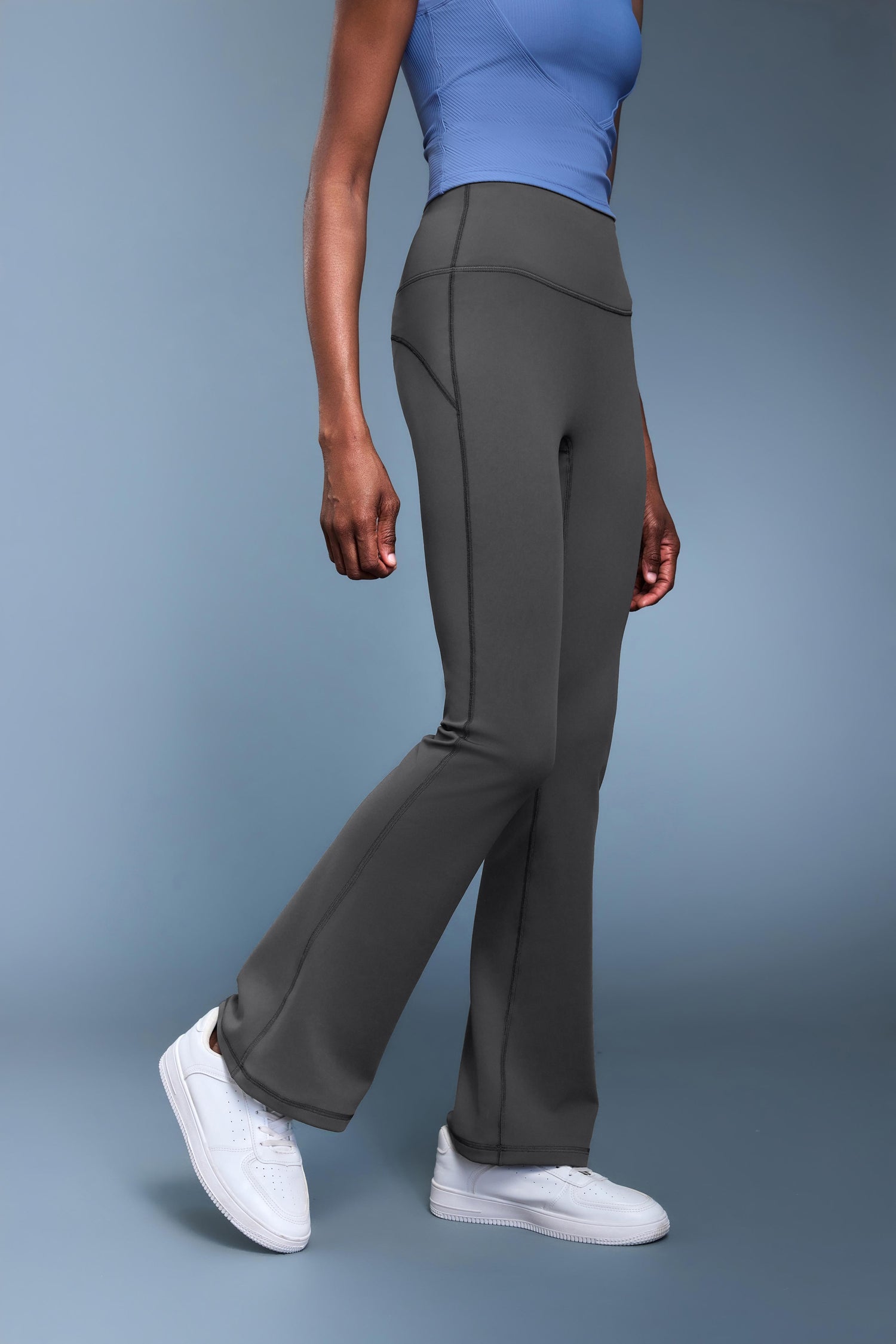 High-Waisted Camel-Toe Proof Thermal Flare Pants