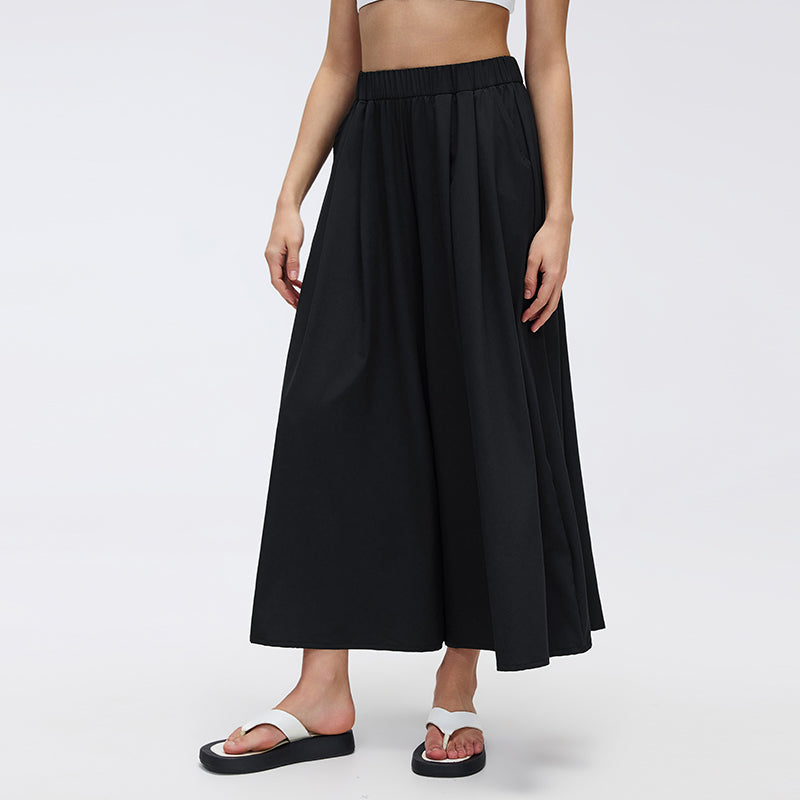 Wrinkle-Free, Cooling Midnight Pants With Stretchy Waistband & Pockets - For Petites