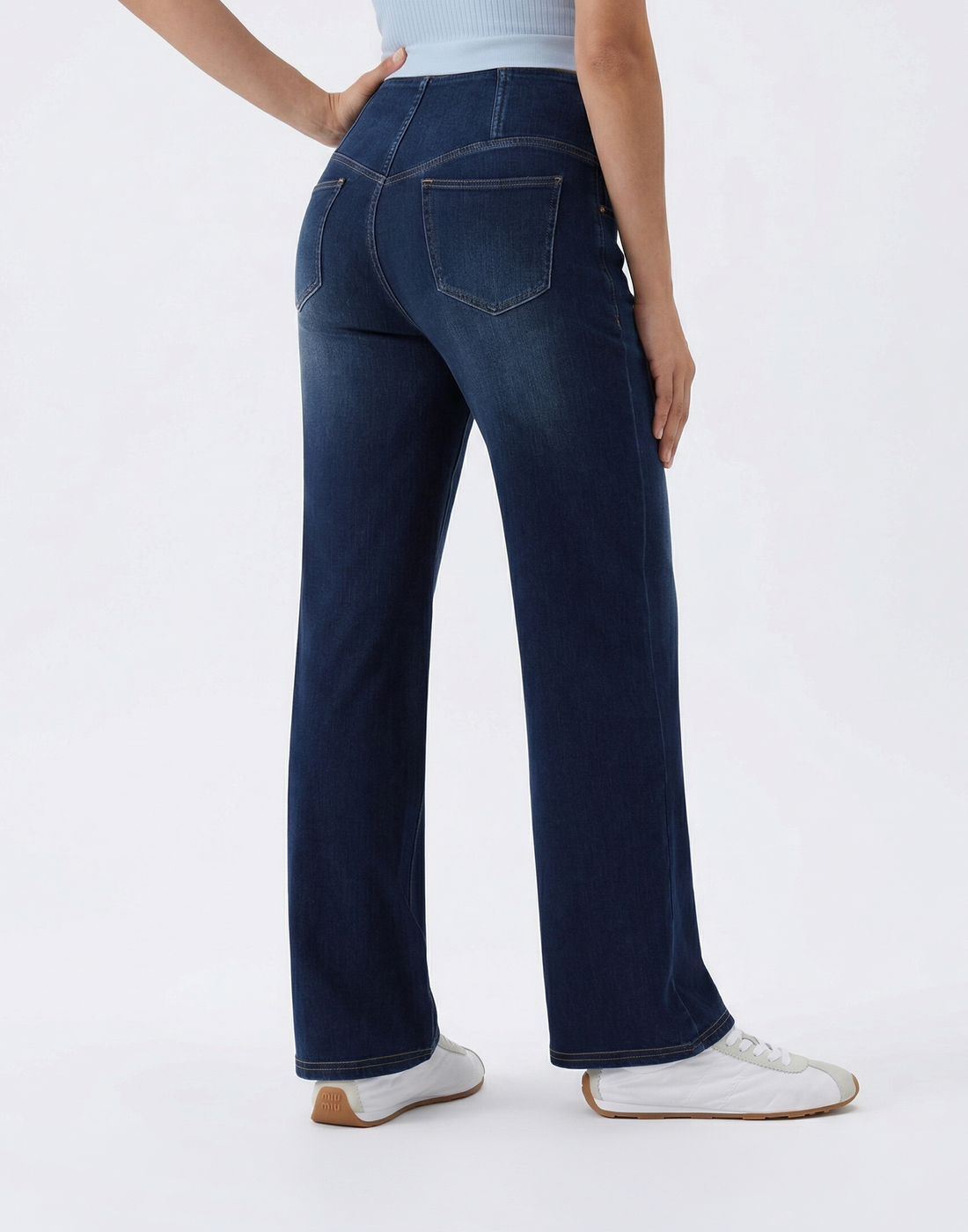 Cooling, Buttery Soft, Stretchy With Tummy Control Wide-Leg Snatch Jeans