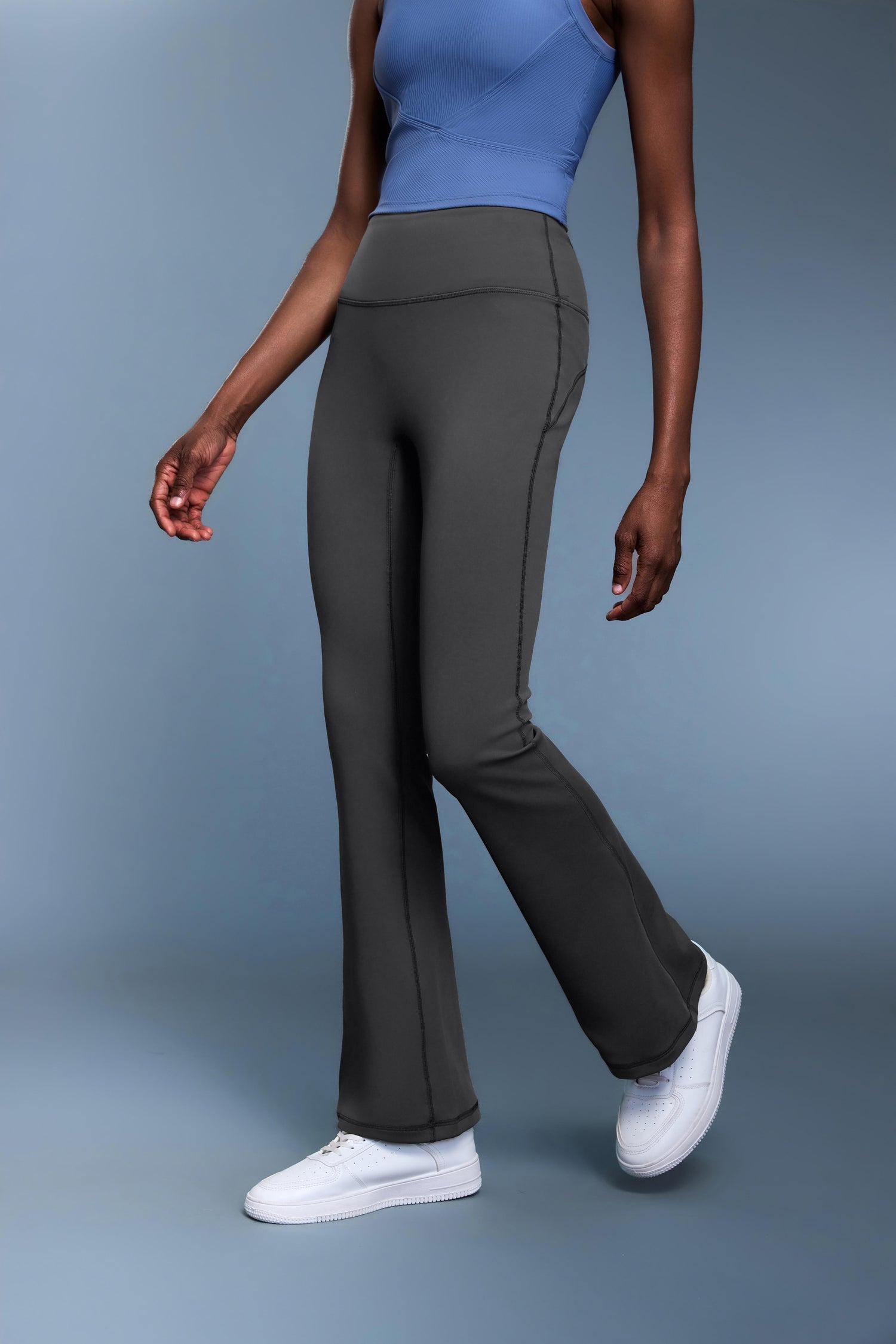High-Waisted Camel-Toe Proof Thermal Flare Pants
