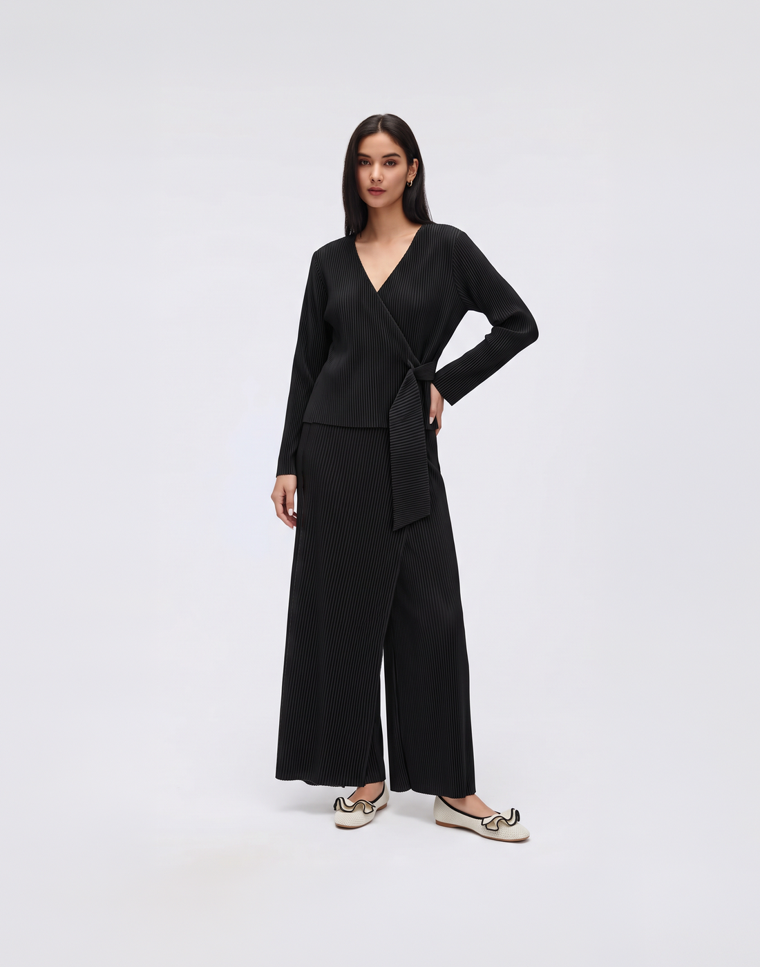 Wrinkle-Free, Breathable & Stretchy Free Size Pleated Hygge Pants
