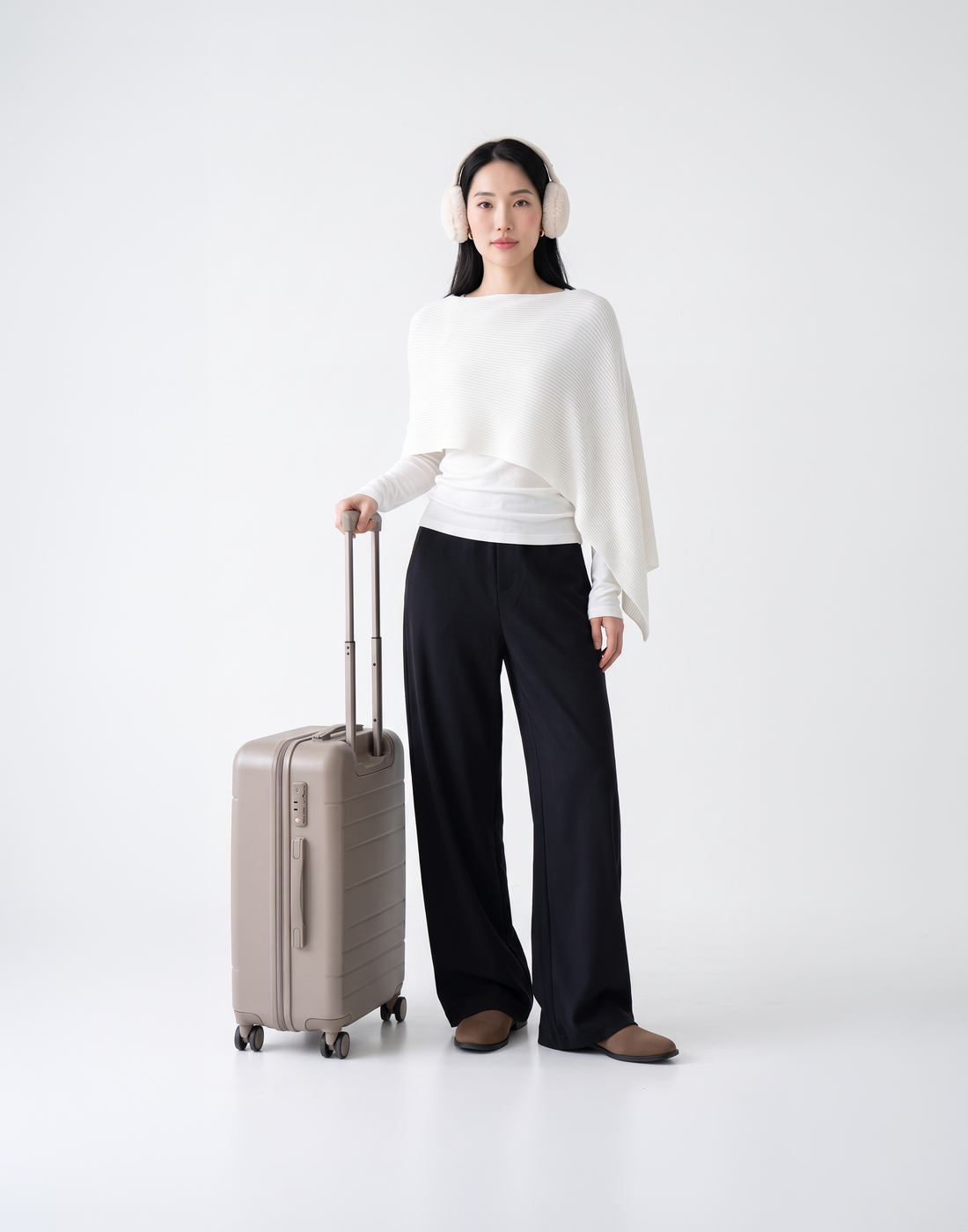 Buttery Soft, Warm With Elastic Waistband Highland Wool Pants With Pockets