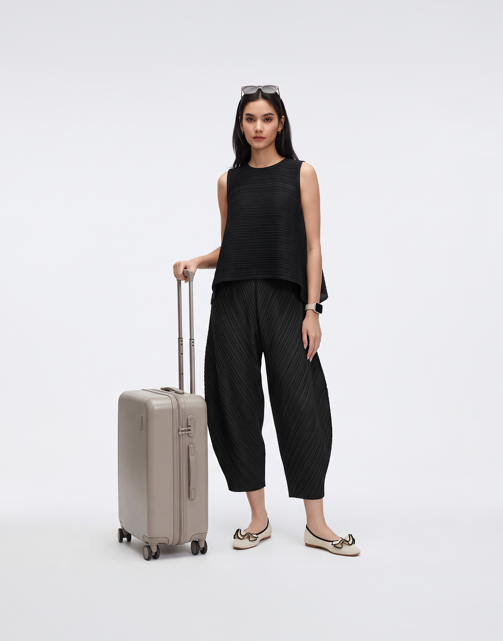 Wrinkle-Free, Cooling & Breathable Billow Pants With Elastic Waistband