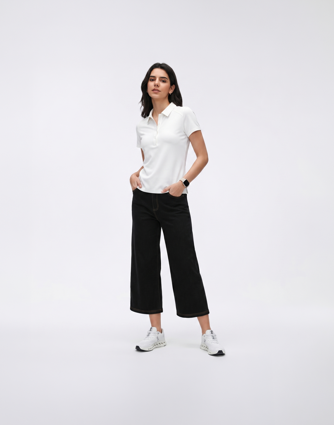 Cooling, Stretchy With Tummy Control Chill 7/8 Denim Pants - For Petites