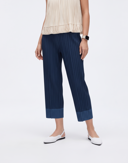 Wrinkle-Free, Cooling & Breathable Slim Cut Petite Fluid Pants With Cuffs